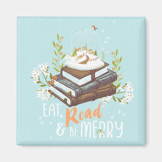 Eet Lees en wees Merry 2 Magneet (Voorkant)