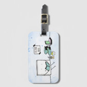 Eet, lees, herhaal boekomloop bagagelabel (Voorkant (verticaal))