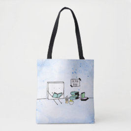 Eet, lees, herhaal boekomloop tote bag