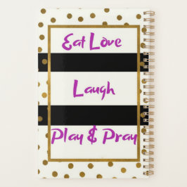 Eet liefde lachen bidden lachen gouden stippen pla planner