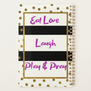 Eet liefde lachen bidden lachen gouden stippen pla planner