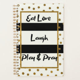 Eet liefde lachen bidden lachen gouden stippen pla planner