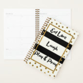 Eet liefde lachen bidden lachen gouden stippen pla planner (Display)