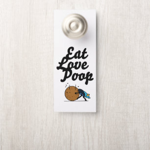 eet liefde poep toilet bord deurhanger