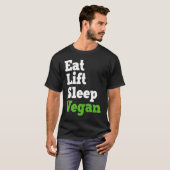 Eet Lift Slaap Veganisme Plant Biologisch gebaseer T-shirt (Voorkant volledig)