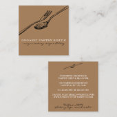 Eet-logo voor chef-koken vierkante visitekaartje (Voorkant / Achterkant)