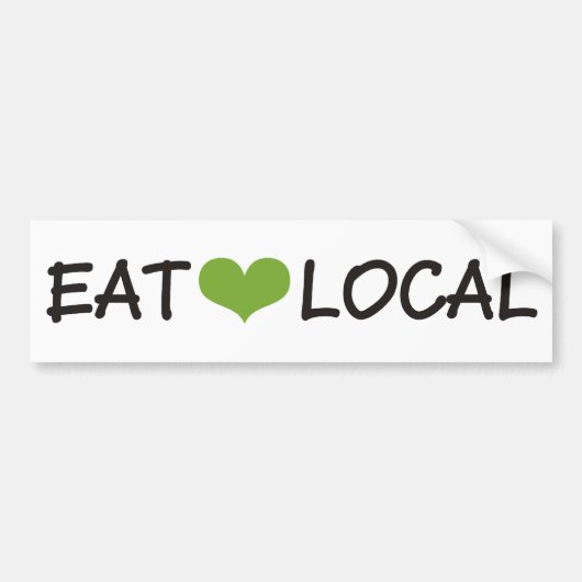 Eet Lokaal Bumpersticker (Voorkant)