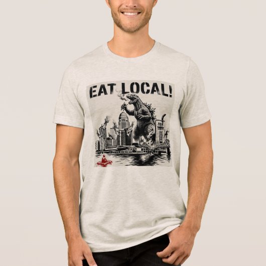 Eet Lokaal Louisville Tri-Blend Shirt (Voorkant)