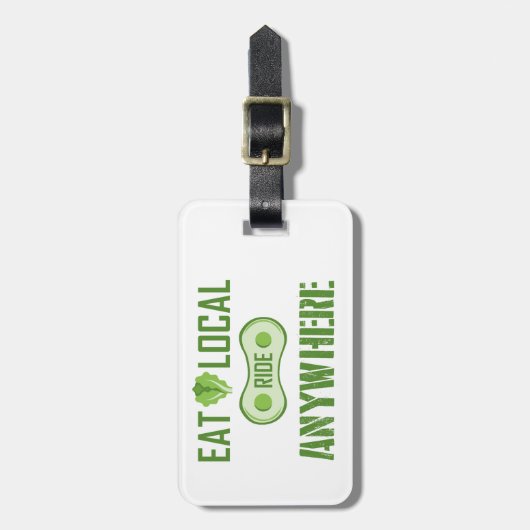 Eet lokaal, Ride overal Bagagelabel (Voorkant verticaal)