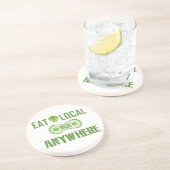 Eet lokaal, Ride overal Zandsteen Onderzetter (Zijkant)