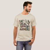 Eet lokaal, steun boeren t-shirt (Voorkant volledig)