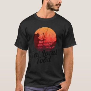 Eet lokaal voedsel Bowhun Retro Hunter 80s Jacht T-shirt