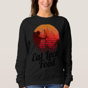 Eet lokaal voedsel Bowhun Retro Hunter 80s Jacht Trui