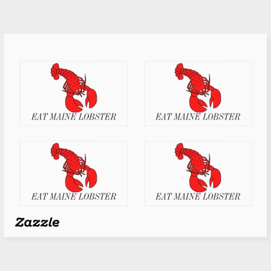 Eet Maine Lobster Stickers (Vel)