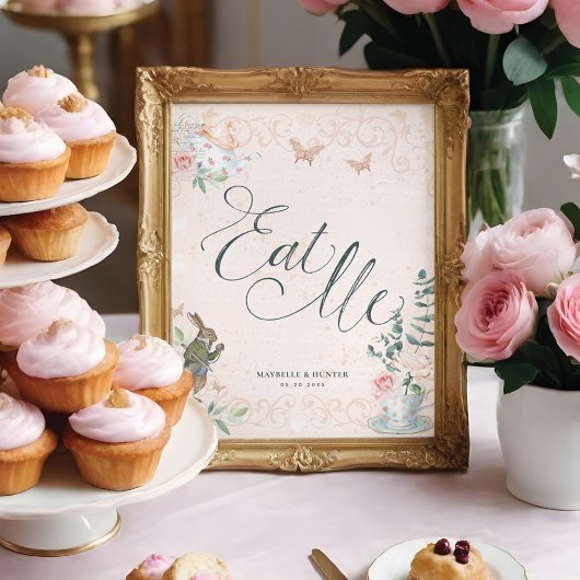 Eet me |  Alice in Wonderland ontkoppeling Poster