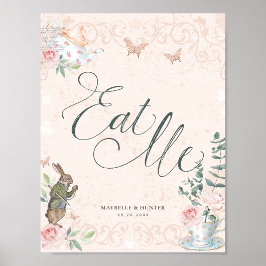 Eet me | Alice in Wonderland ontkoppeling Poster (Voorkant)