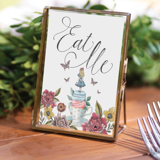 Eet me |  Alice in Wonderland Tea Party Poster