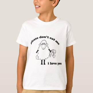 Eet me alsjeblieft niet, ik hou van je (Sheep) T-shirt