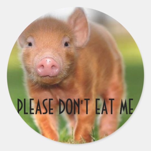 Eet me alsjeblieft niet op ronde sticker (Voorkant)