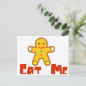 Eet me Gingerbrood man Holiday Humor Feestdagenkaart (Staand voorkant)