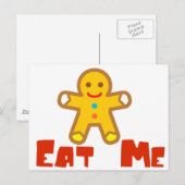 Eet me Gingerbrood man Holiday Humor Feestdagenkaart (Voorkant / Achterkant)