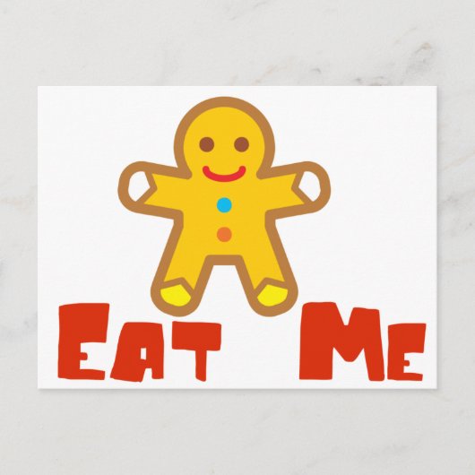 Eet me Gingerbrood man Holiday Humor Feestdagenkaart (Voorkant)