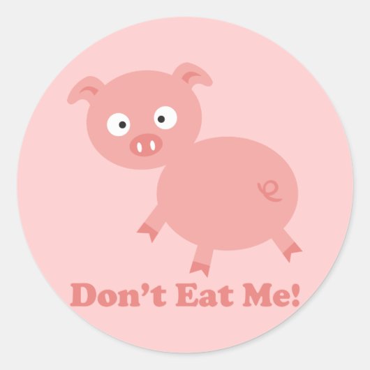 Eet me niet ronde sticker (Voorkant)