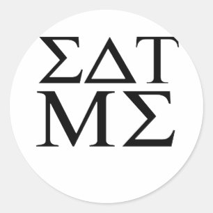 Eet me op ronde sticker