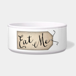 Eet me  papier Label Dog Bowl Voerbakje