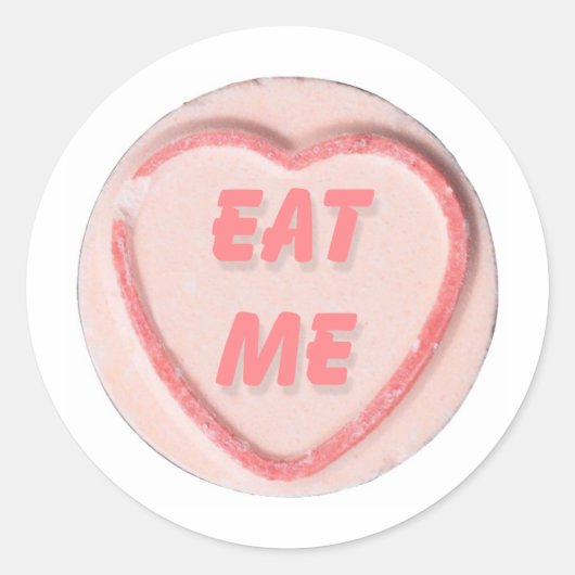 Eet me ronde sticker (Voorkant)