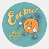 Eet me! ronde sticker (Voorkant)