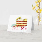 Eet me verjaardagskaart, mannelijke vrouwelijke kaart (Gele Bloem)