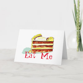 Eet me verjaardagskaart, mannelijke vrouwelijke kaart