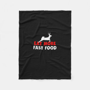Eet meer fastfood - hertenjagers Grappig Fleece Deken
