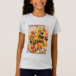 Eet meer fruit koekjes pizza t-shirt