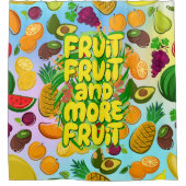Eet meer fruit | motivatie gezonde levensmiddelen douchegordijn (Voorkant)