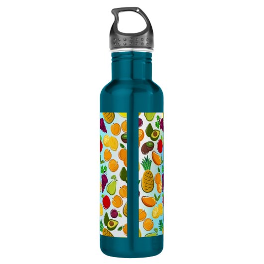 Eet meer fruit | motivatie gezonde levensmiddelen  waterfles  (Achterkant)