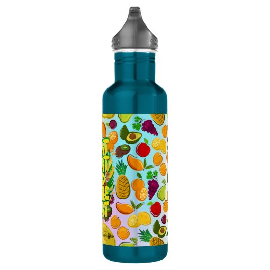 Eet meer fruit | motivatie gezonde levensmiddelen  waterfles  (Rechts)