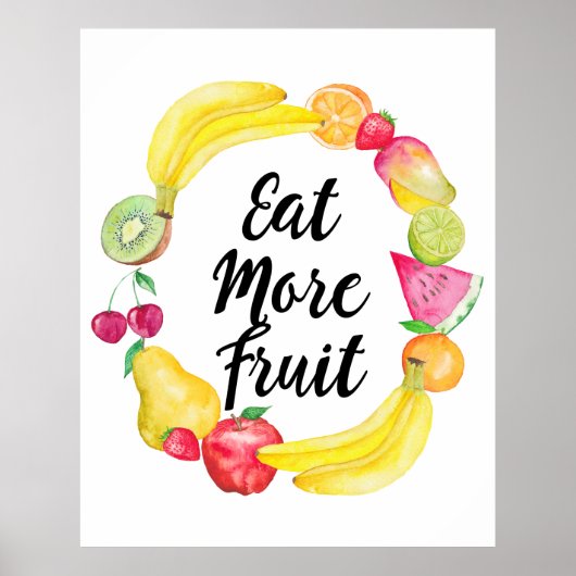 Eet meer fruit poster (Voorkant)