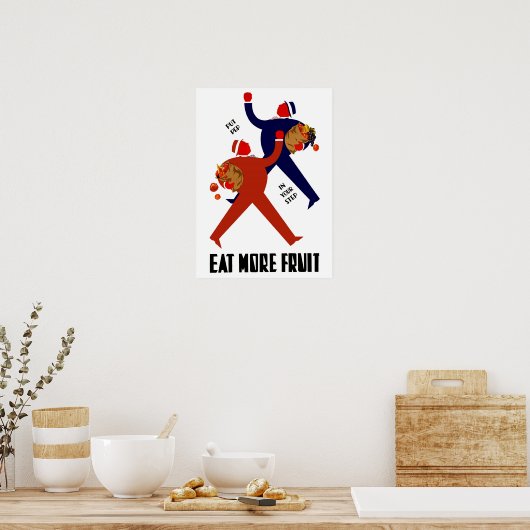 Eet meer fruit poster (Keuken)
