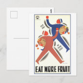 "eet meer fruit" Poster Briefkaart (Voorkant / Achterkant)