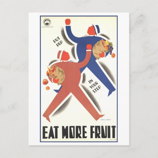 "eet meer fruit" Poster Briefkaart (Voorkant)