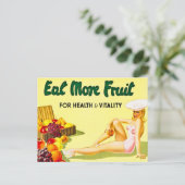Eet meer fruit voor gezondheid en vitaliteit  briefkaart (Staand voorkant)