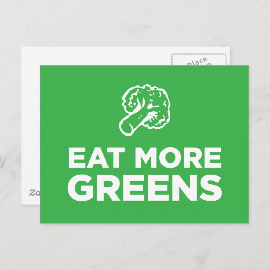 Eet meer groenen briefkaart (Voorkant / Achterkant)