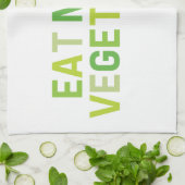 Eet meer groenten Thea Towel Theedoek (Gevouwen)