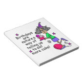 Eet Meer Humor van de Verjaardag van de Cake Notitieblok (Schuin)