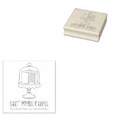 Eet meer kake Birthday Rubber Art Stempel (Gestempeld)