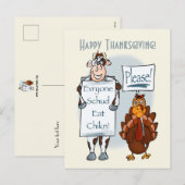Eet meer kip Thanksgiving vakantie Kaart (Voorkant / Achterkant)