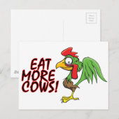 EET MEER KOEIEN! BRIEFKAART (Voorkant / Achterkant)