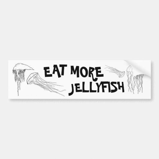 EET MEER KWALLEN BUMPERSTICKER (Voorkant)